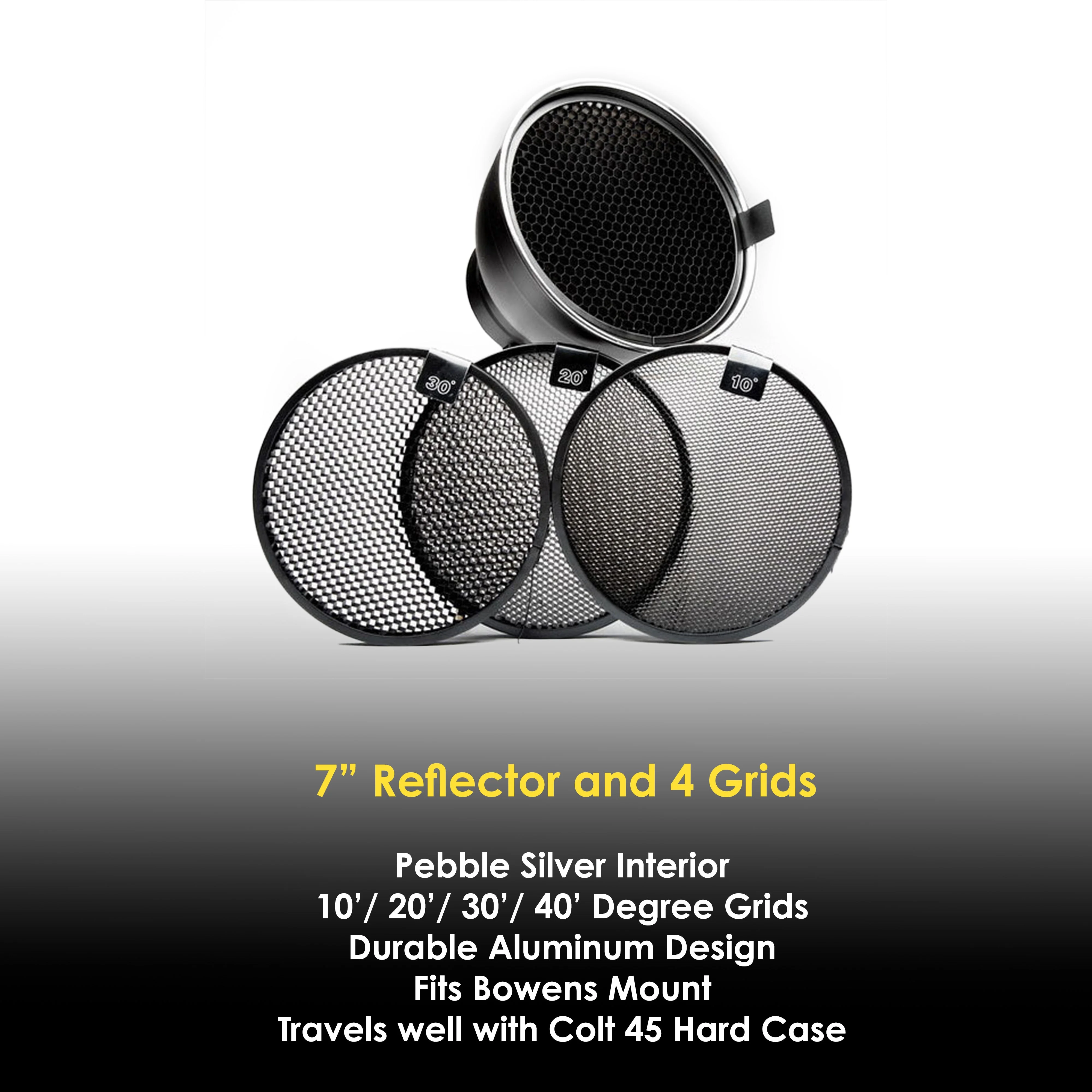 7" Reflector and 4 Grids Combo - Image 2