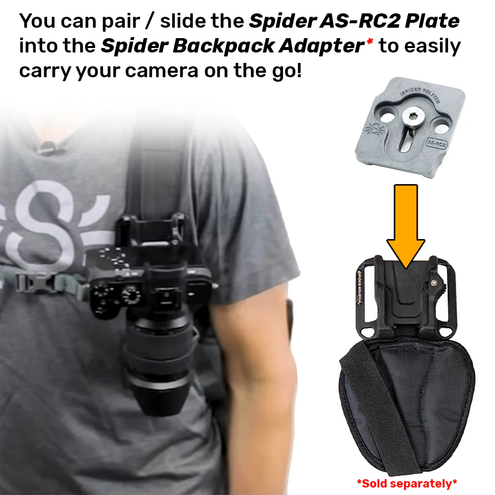 311: SpiderPro Tripod Plate - AS-RC2 (Arca Swiss + Manfrotto Adapter Plate) - Image 3