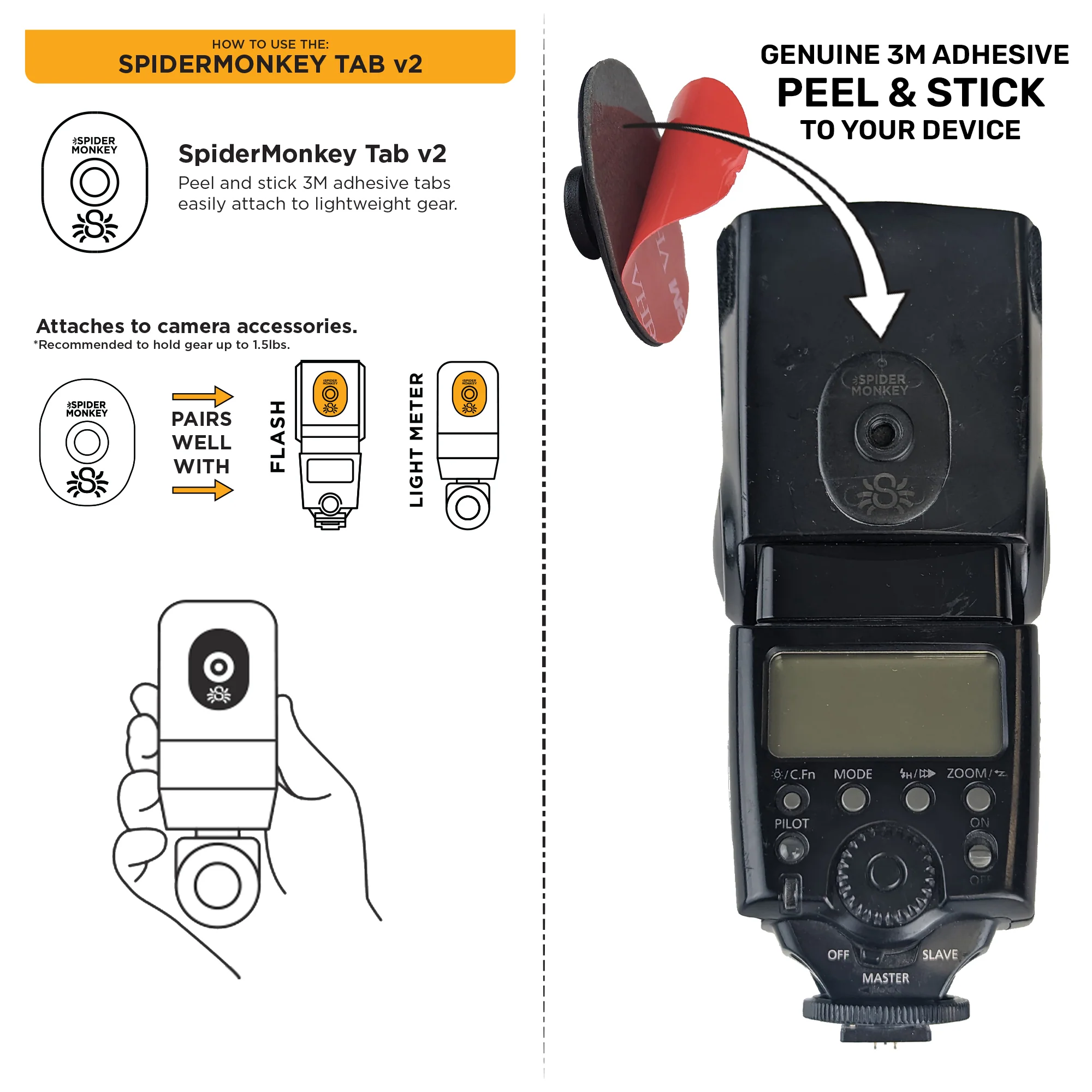 900: SpiderMonkey Accessory Holster Kit for Flash, Light Meter, Battery Pack - Image 5