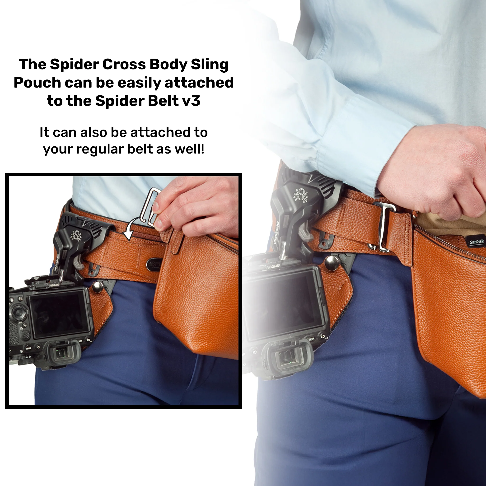 1540: SpiderPro Leather Sling Pouch - Image 3