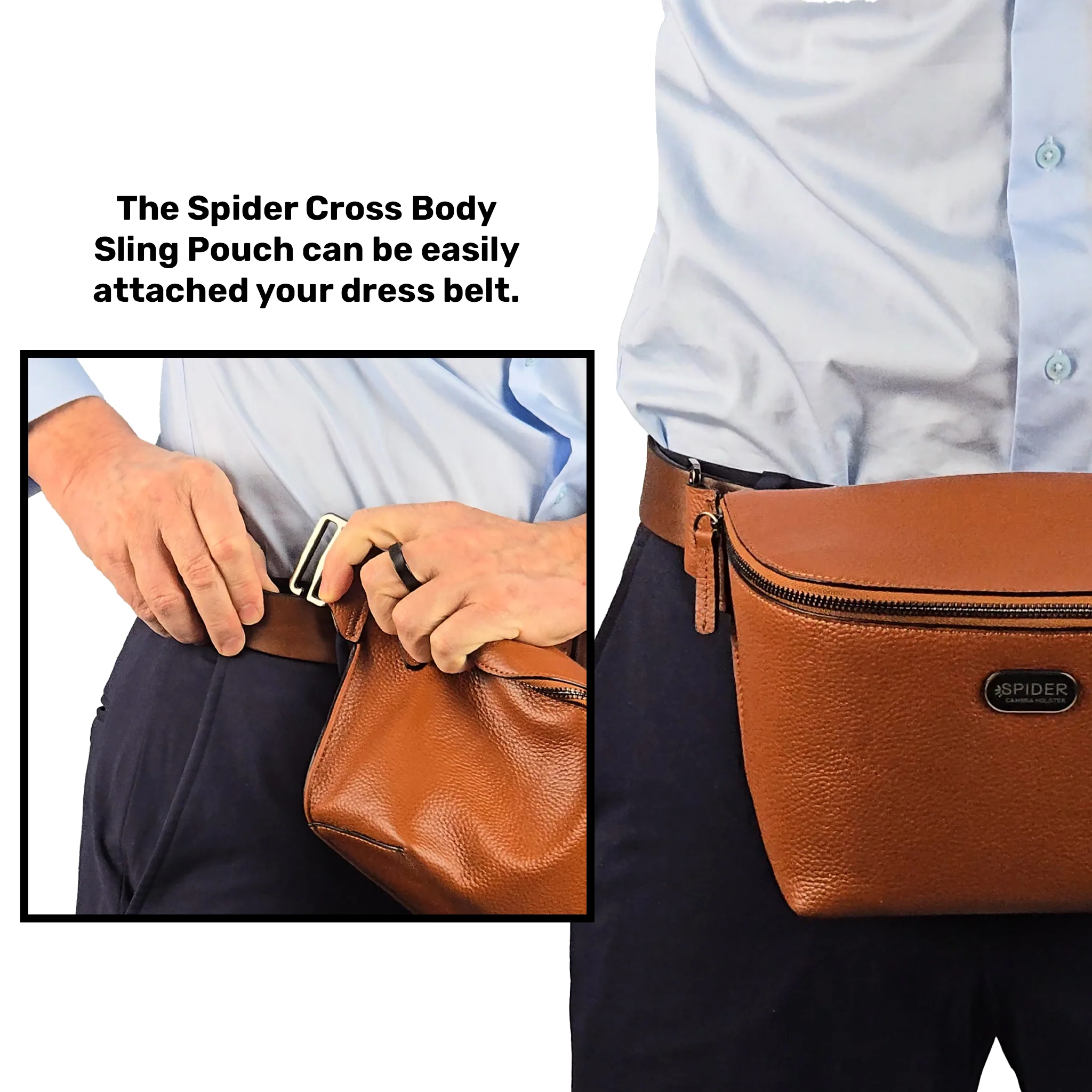 1540: SpiderPro Leather Sling Pouch - Image 4